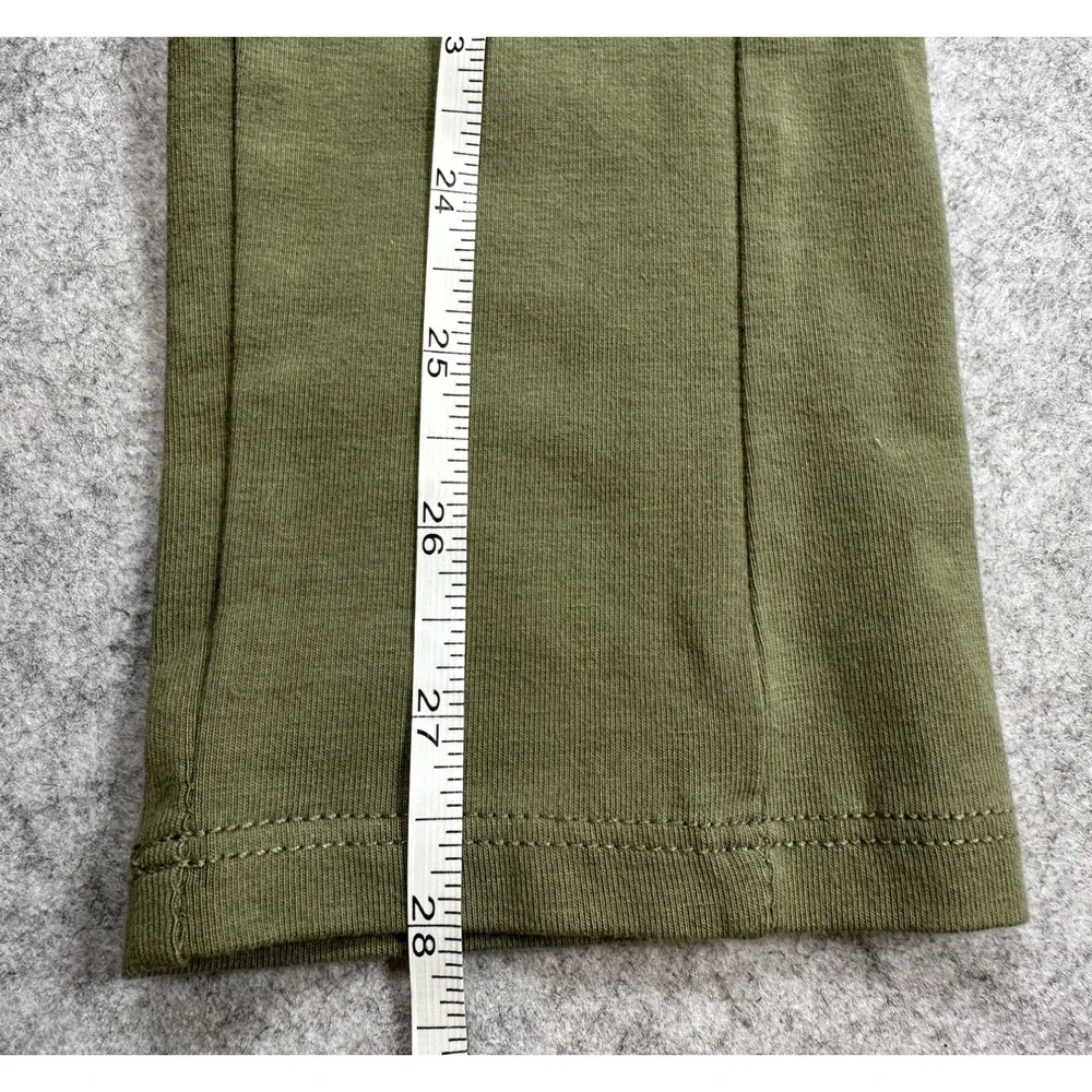 Ambiance High Waist Ankle Leggings Olive Green Cotton Stretch‎ Size Medium NWT